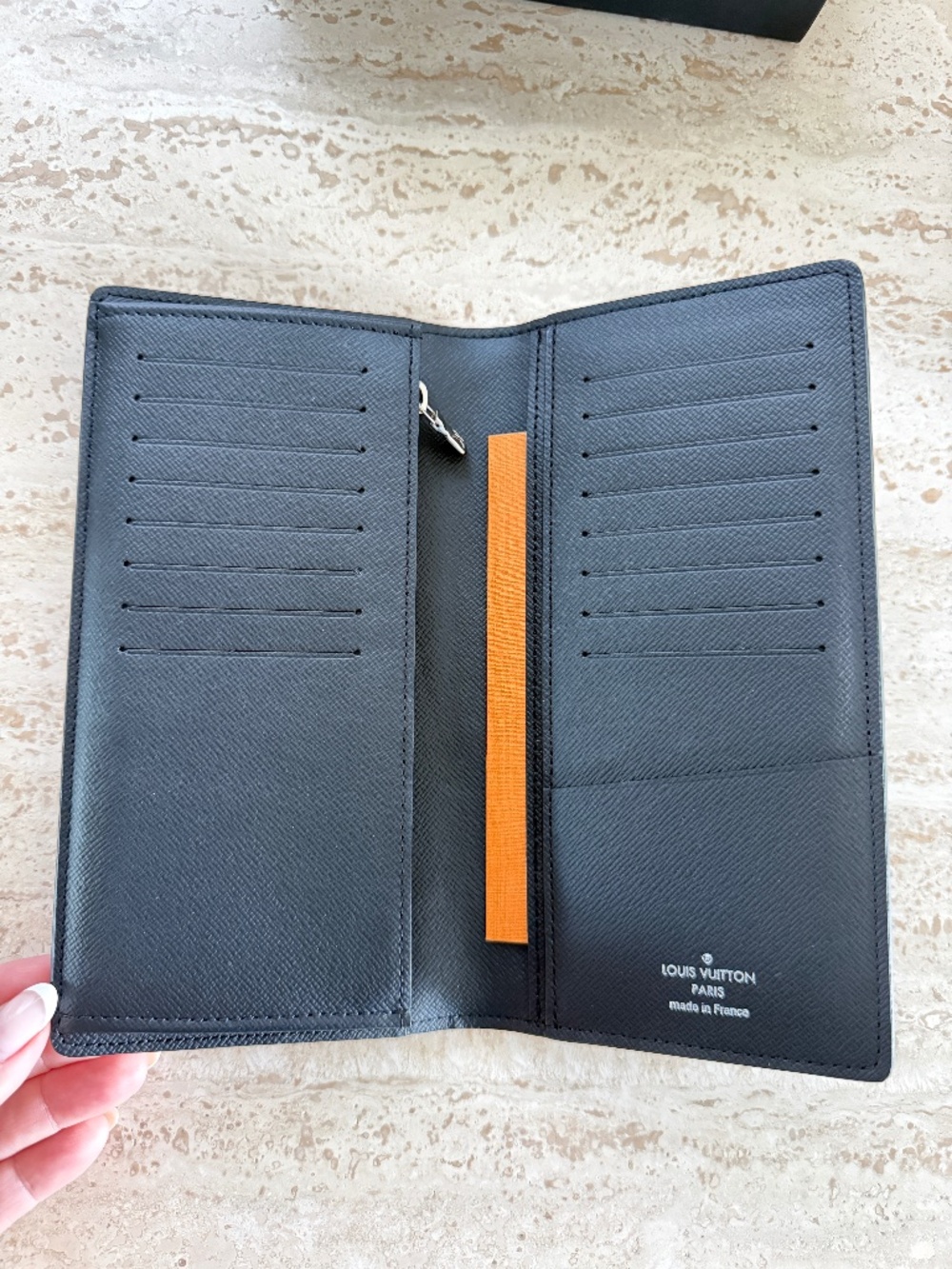 Louis Vuitton Brazza Wallet Black Pre-owned